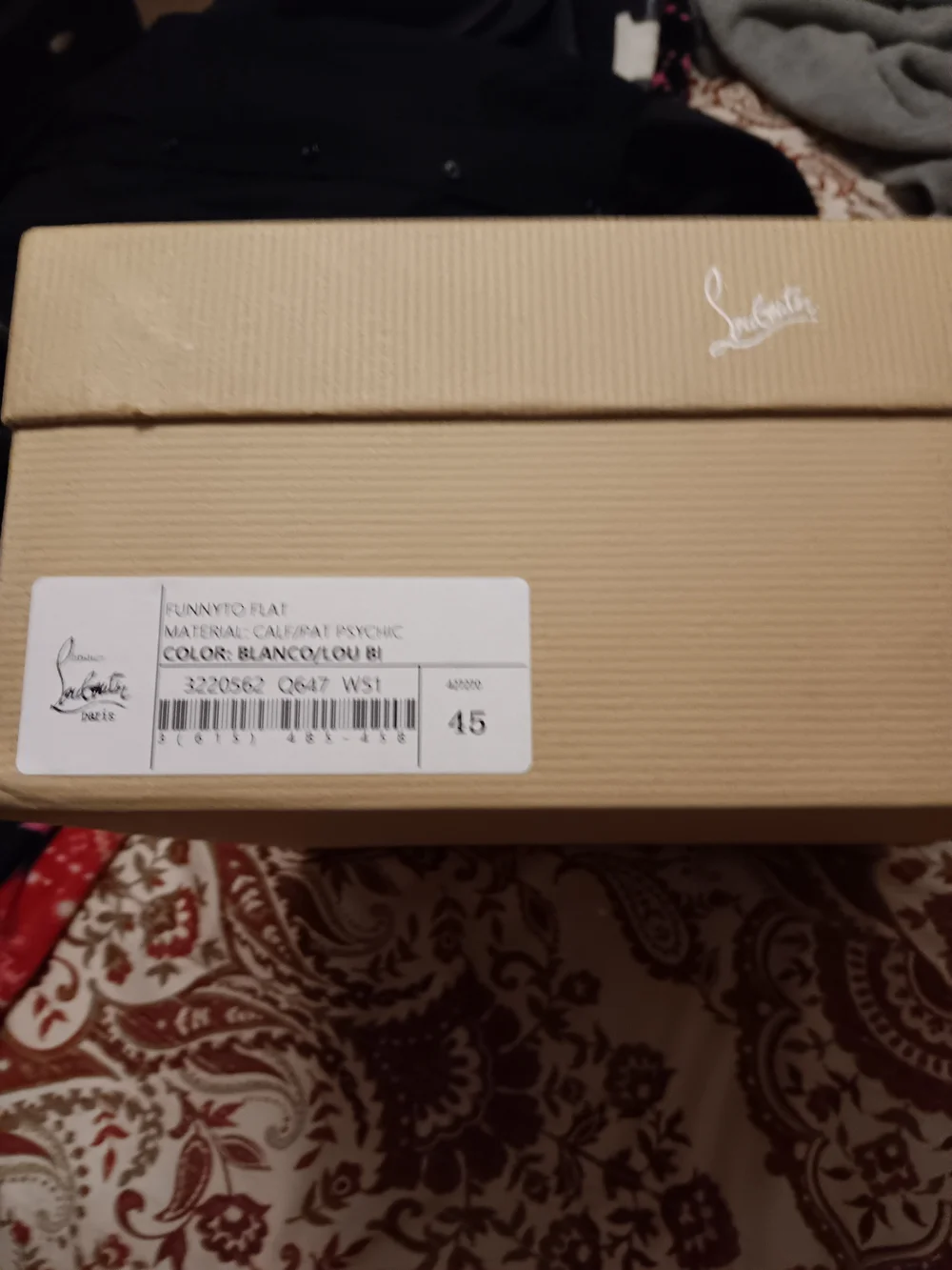 Christian Louboutin Beige/Tan Shoe Box with Logo Authentic Christian Louboutin Beige Shoe Box - multiple  main image 2